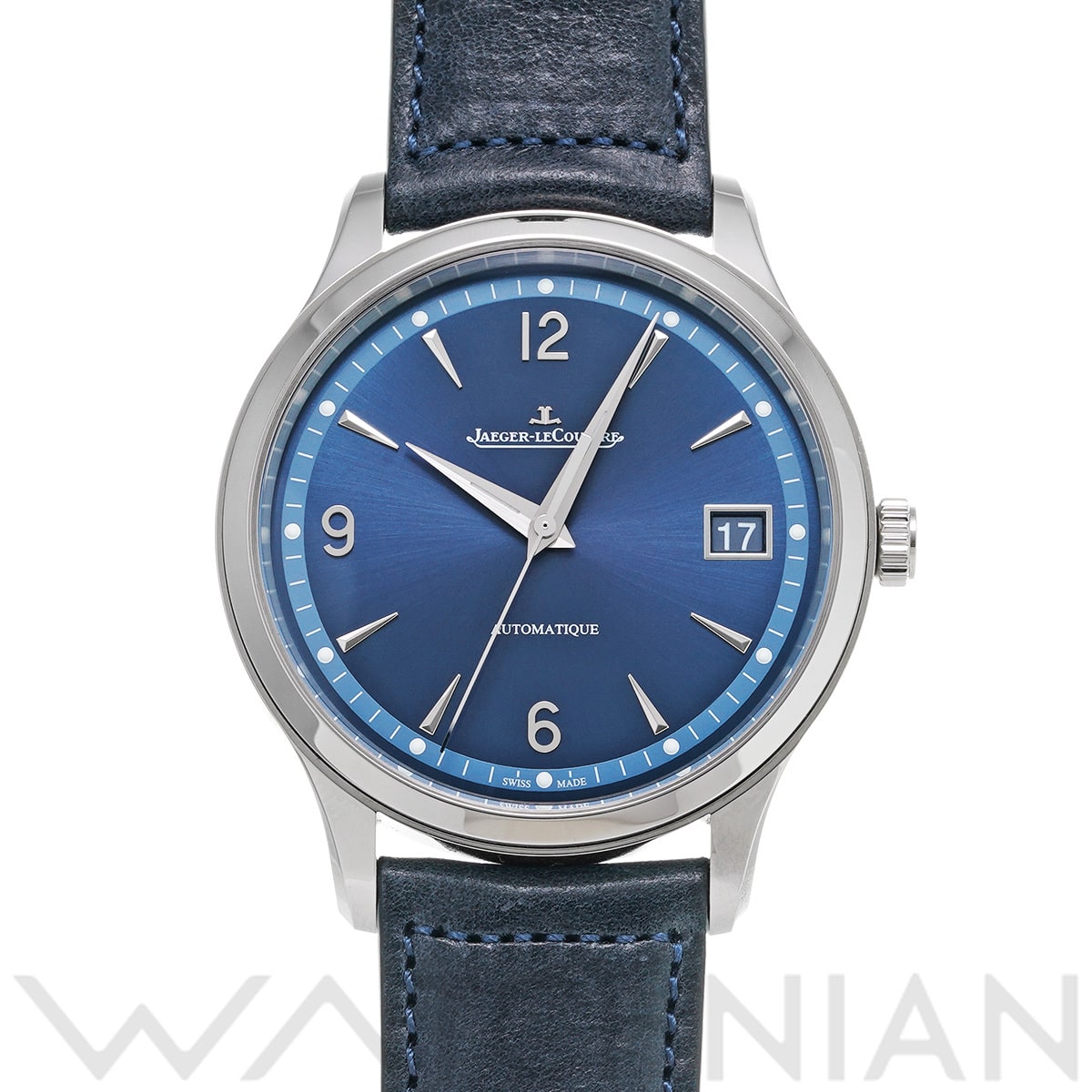 ジャガー ルクルト マスター コントロール デイト Q4018480 ネイビー メンズ 時計 【中古】【wristwatch】