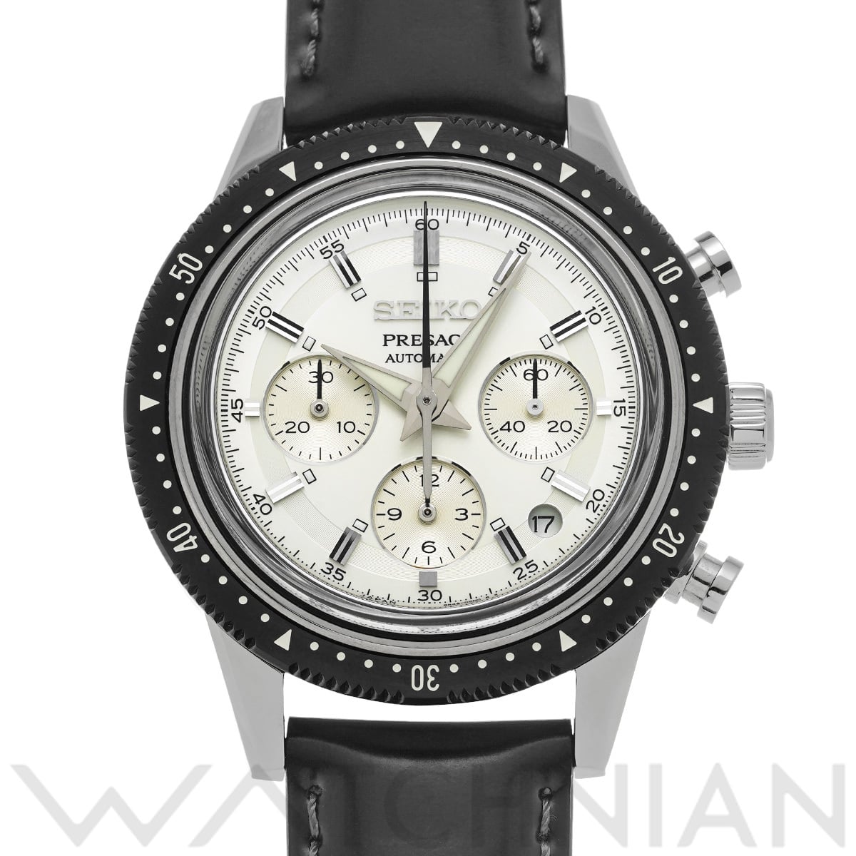 セイコー プレザージュ クロノグラフ 55th SARK015 シルバー メンズ 時計 【中古】【wristwatch】