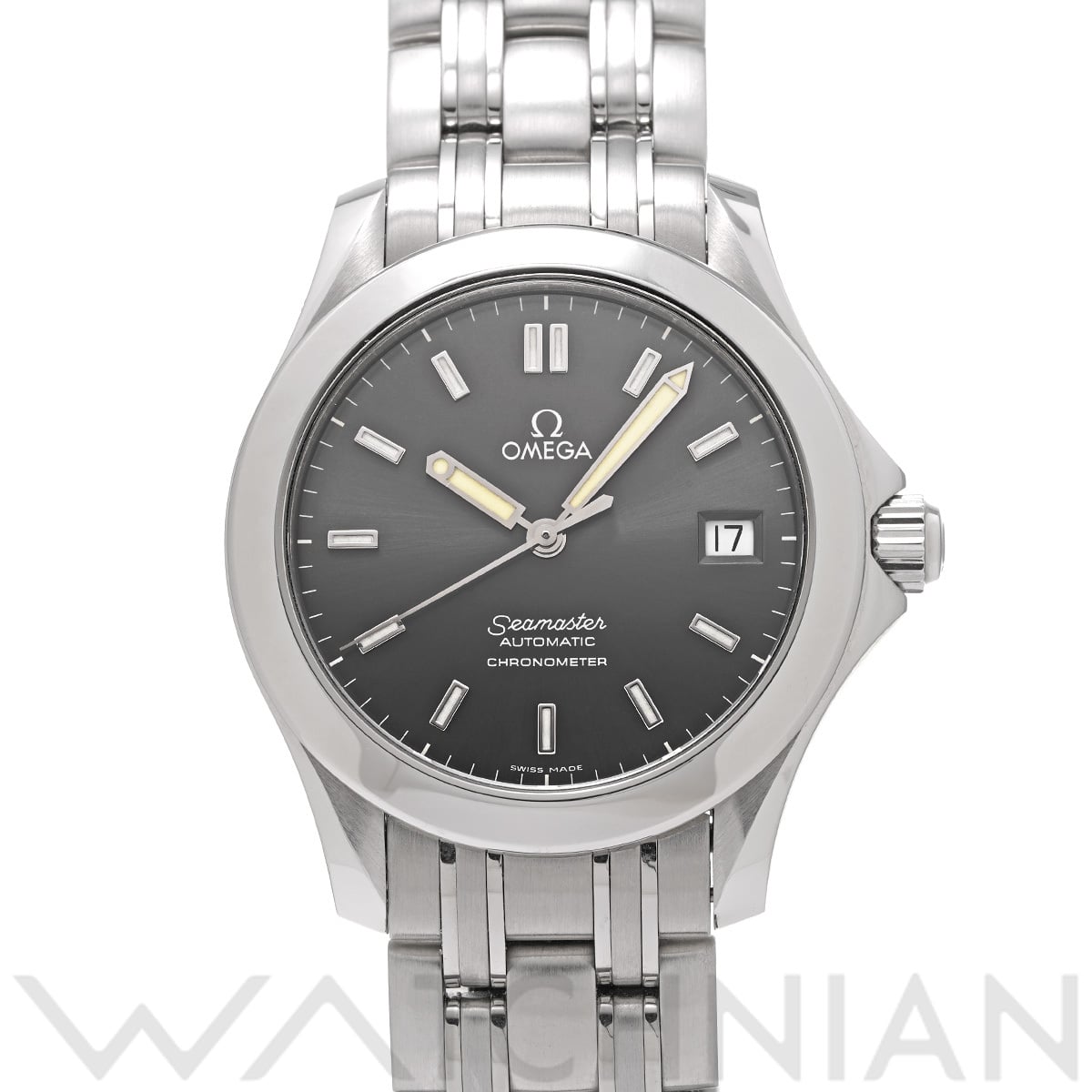 オメガ シーマスター 120 デイト 2501.43 グレー メンズ 時計 【中古】【wristwatch】