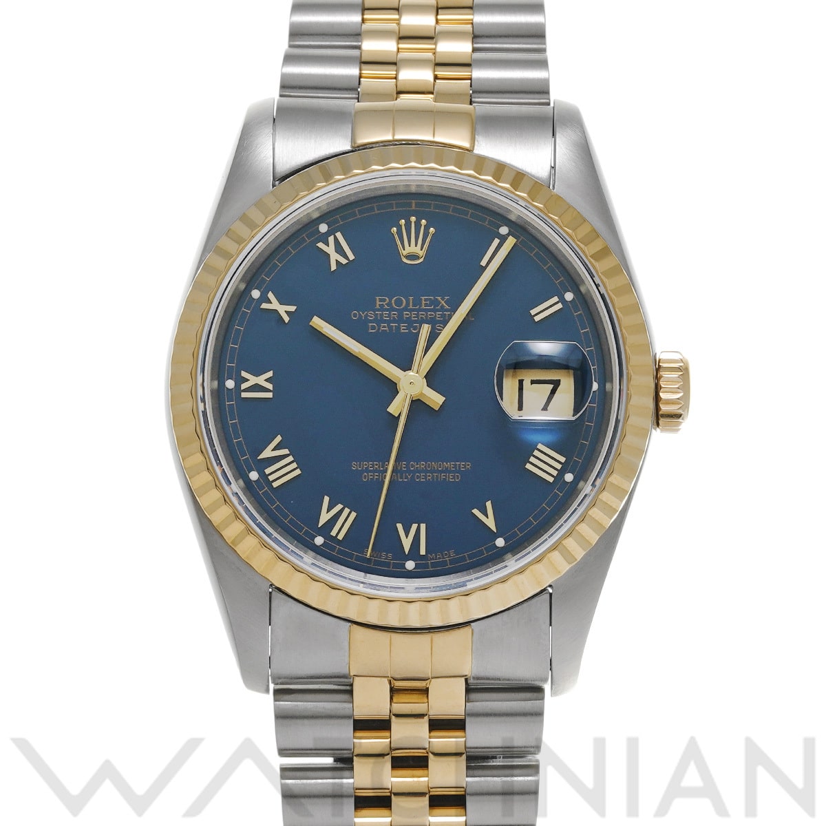 ロレックス デイトジャスト 16233 ブルー メンズ 時計 【中古】【wristwatch】