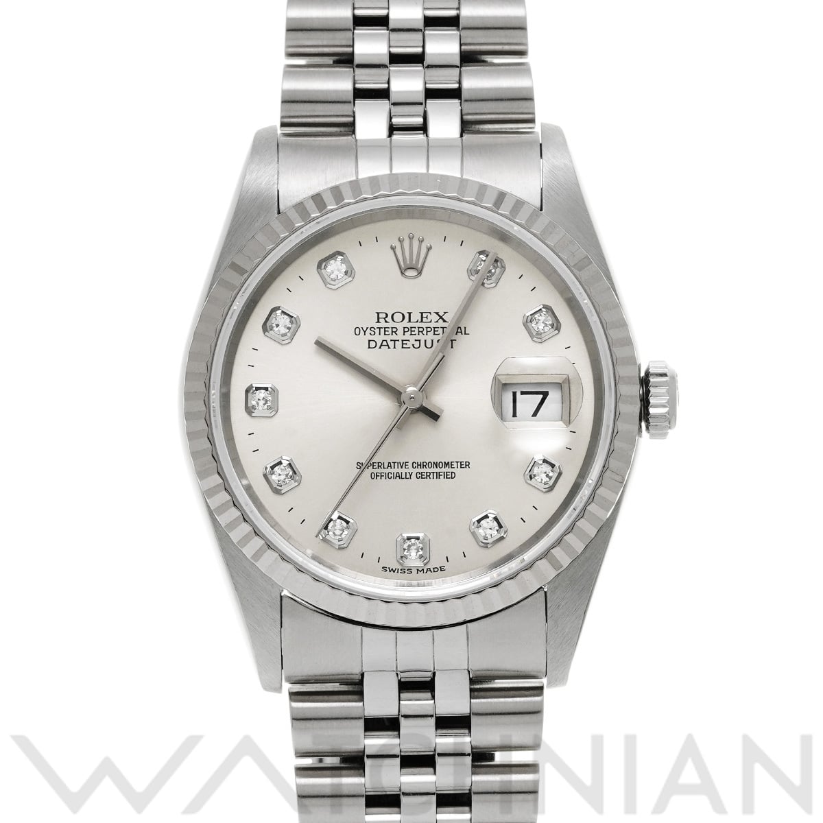 ロレックス デイトジャスト 16234G シルバー/ダイヤモンド メンズ 時計 【中古】【wristwatch】
