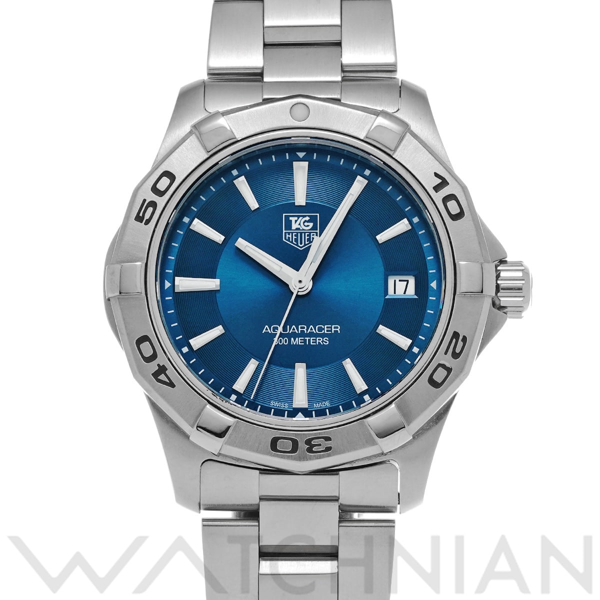 タグ ホイヤー アクアレーサー クォーツ WAP1112.BA0831 ブルー メンズ 時計 【中古】【wristwatch】
