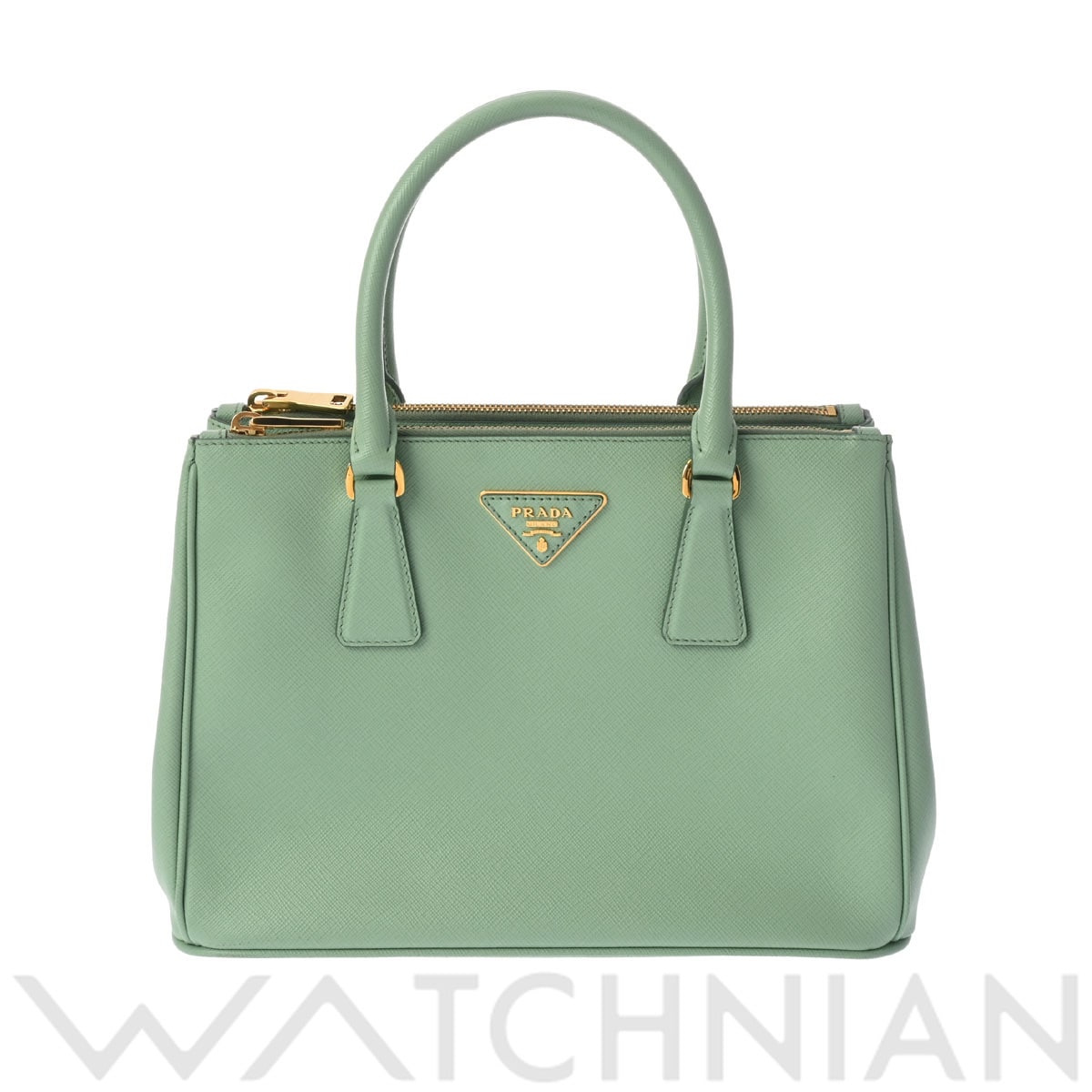 プラダ ガレリア スモールバッグ 2WAY ミント 1BA863 サフィアーノレザー レディース バッグ 【中古】【bag】