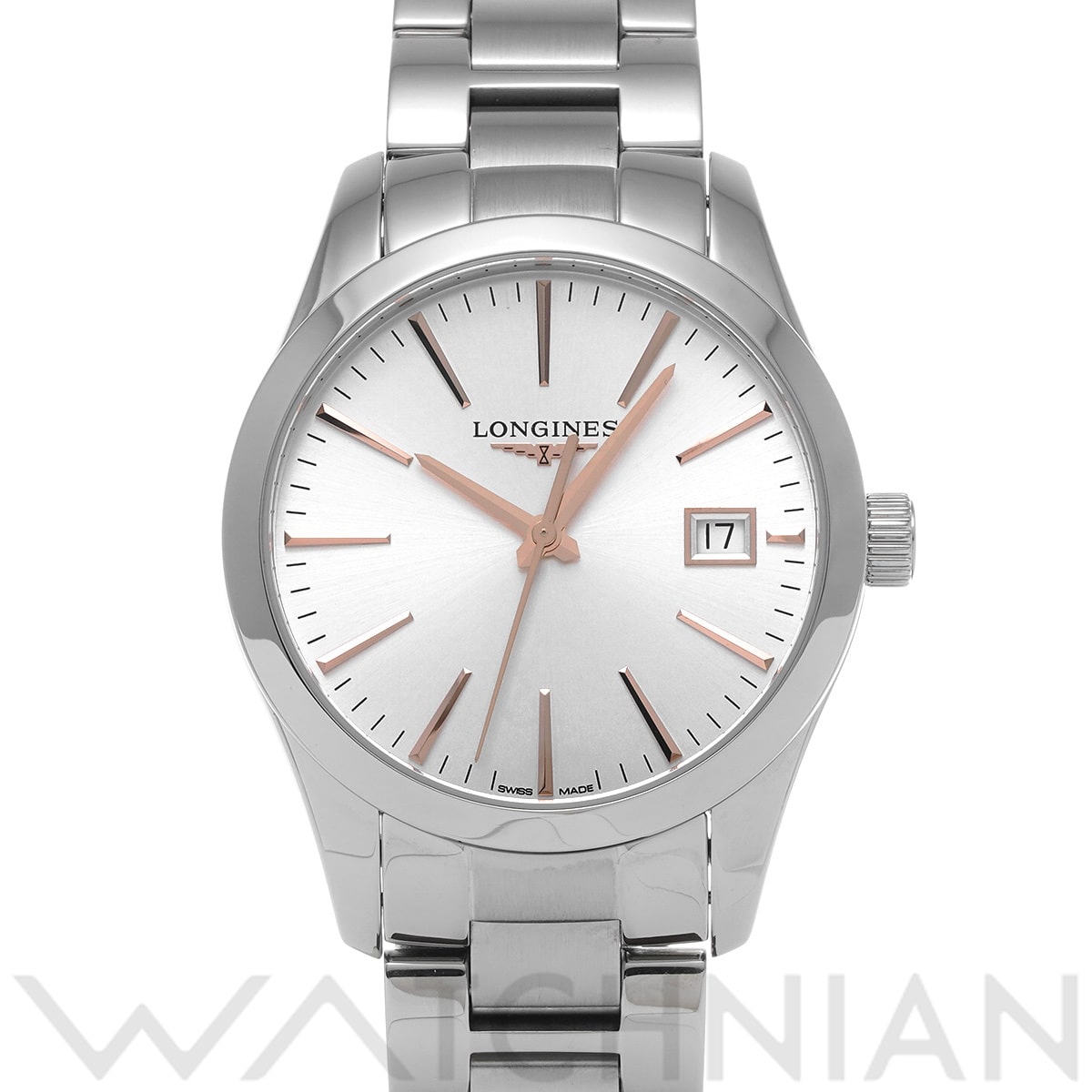 ロンジン コンクエスト クラシック クオーツ L2.386.4.72.6 シルバー ユニセックス 時計 【中古】【wristwatch】