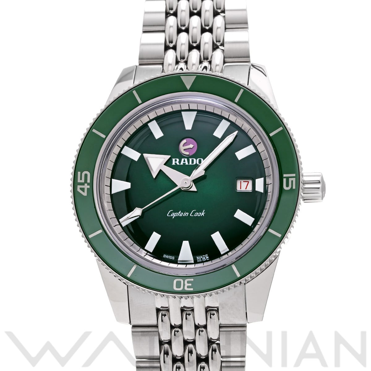 ラドー キャプテン クック オートマティック R32505313 グリーン メンズ 時計 【中古】【wristwatch】