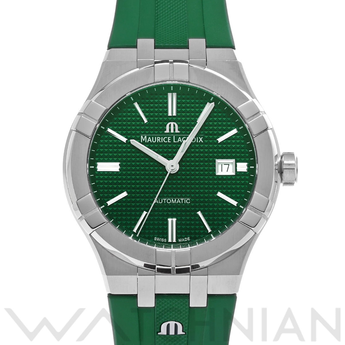 モーリス ラクロア アイコン オートマティック 42mm AI6008-SS000-630-5 グリーン メンズ 時計 【中古】【wristwatch】