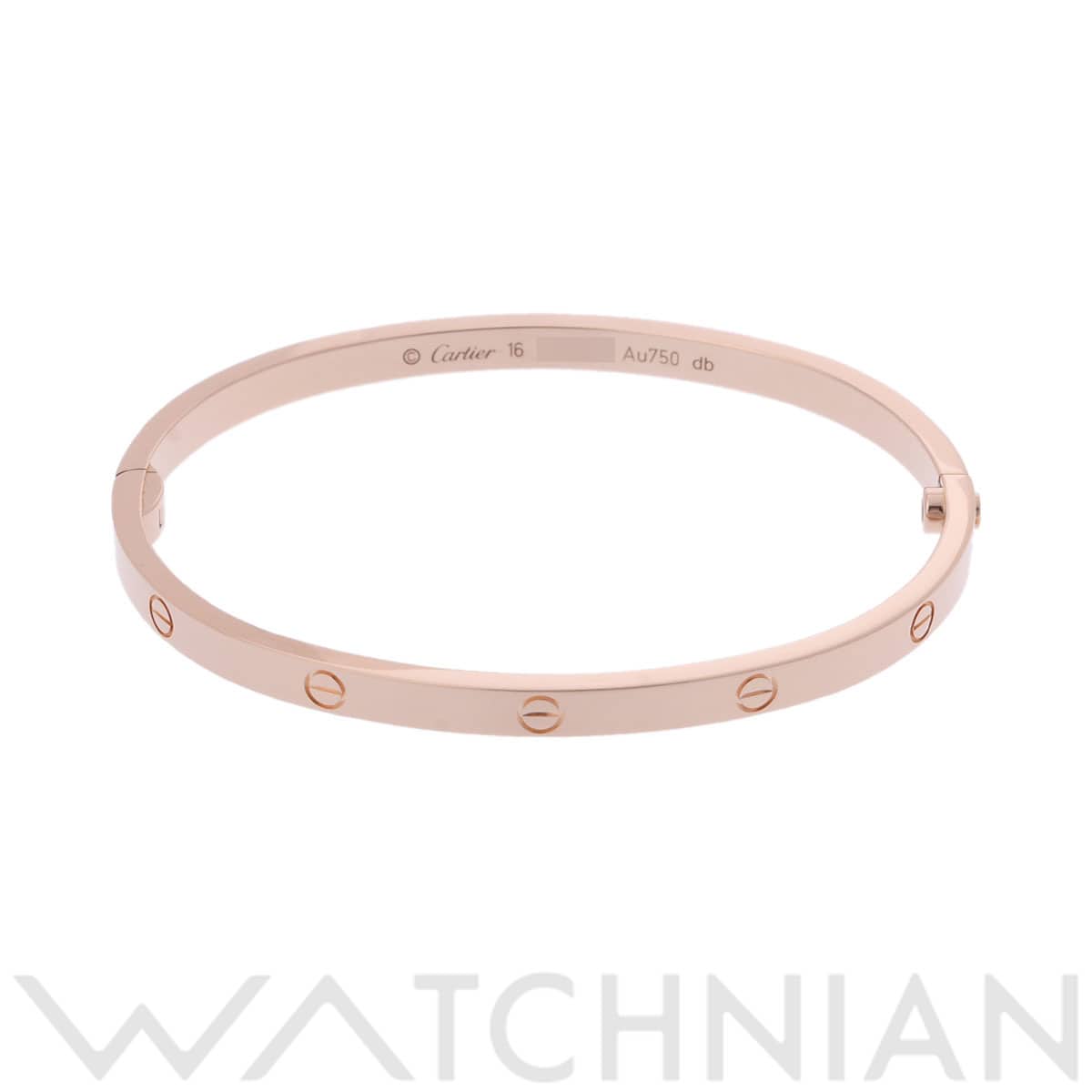 カルティエ ラブブレスレット SM #16 ゴールド CRB6047316 K18ピンクゴールド PG レディース ジュエリー 【中古】【jewelry】