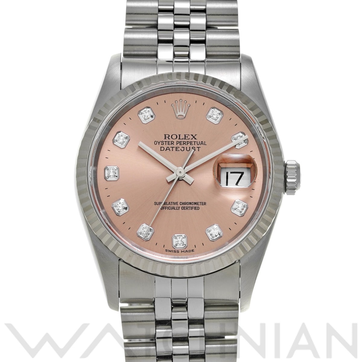 ロレックス デイトジャスト 36 16234G ピンク/ダイヤモンド メンズ 時計 【中古】【wristwatch】
