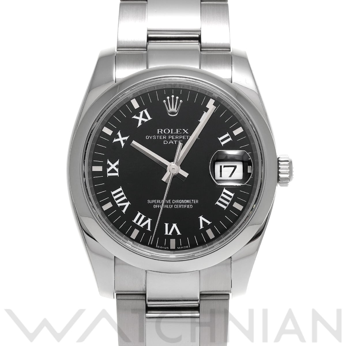 ロレックス オイスターパーペチュアル デイト 115200 ブラック メンズ 時計 【中古】【wristwatch】