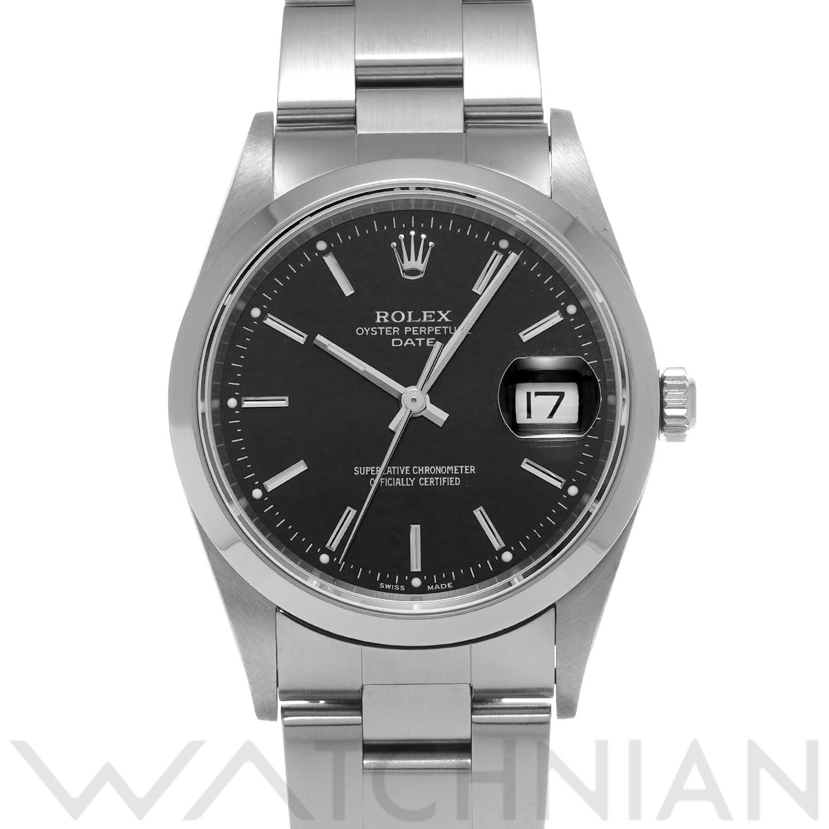 ロレックス オイスターパーペチュアル デイト 15200 ブラック メンズ 時計 【中古】【wristwatch】