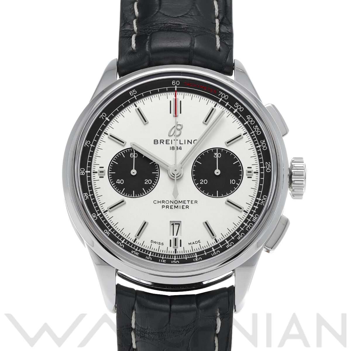 ブライトリング プレミエ B01 クロノグラフ 42 AB0118221G1P2 クリーム/ブラック メンズ 時計 【中古】【wristwatch】