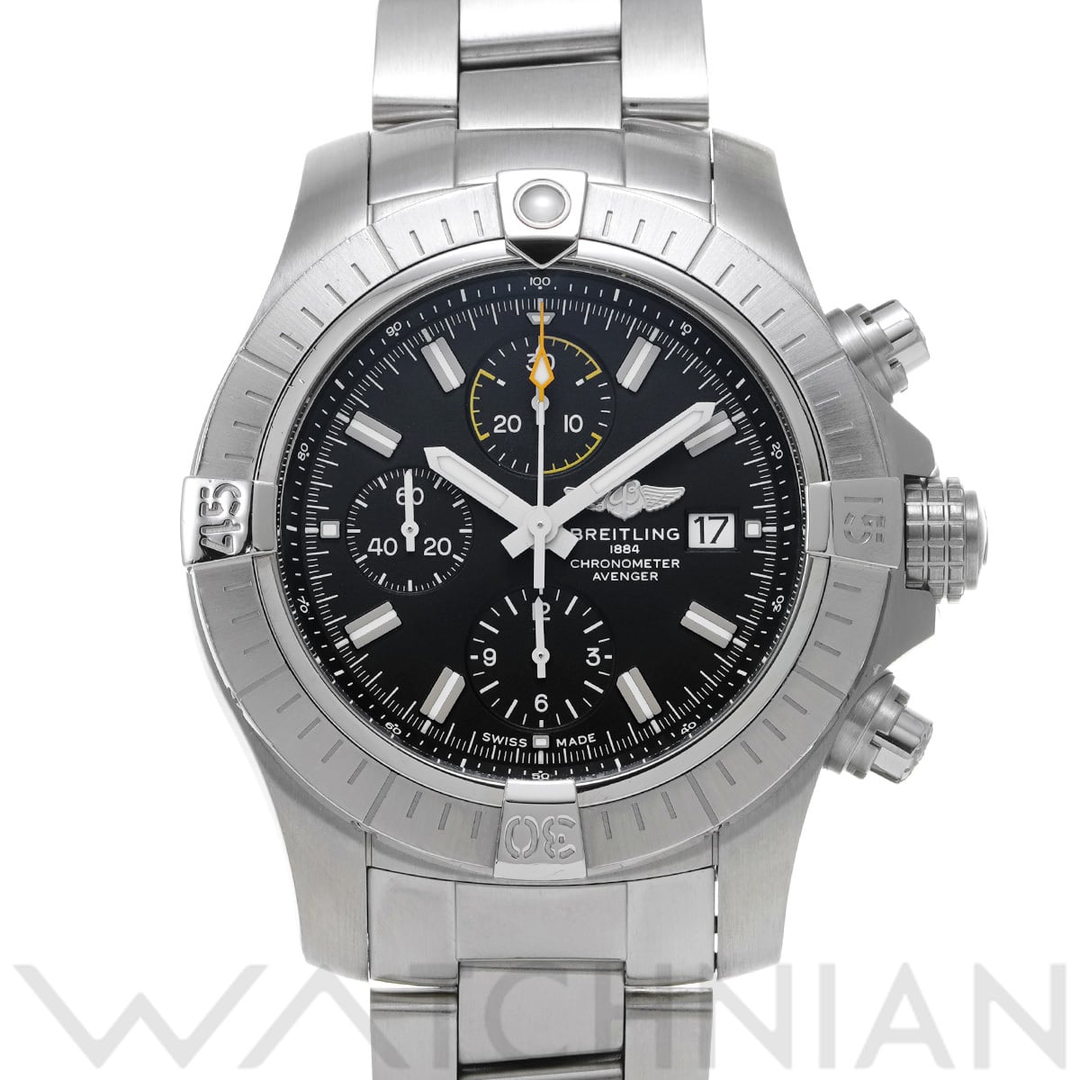 ブライトリング アベンジャー クロノグラフ 45 A13317101B1A1 ブラック メンズ 時計 【中古】【wristwatch】