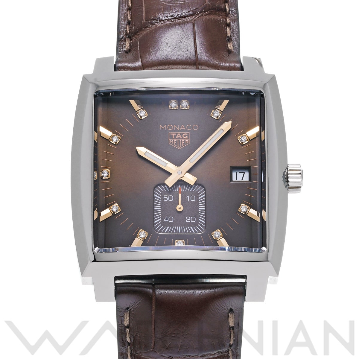 タグ ホイヤー モナコ クォーツ WAW131E.FC6420 ブラウン/ダイヤモンド レディース 時計 【中古】【wristwatch】