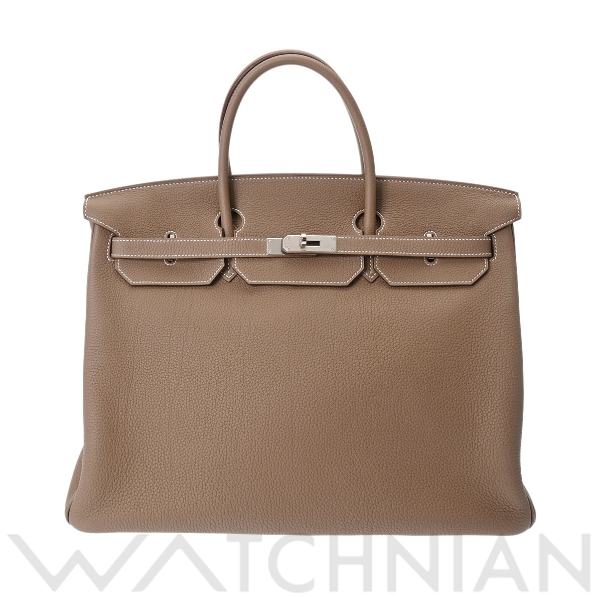 エルメス バーキン 40 エトゥープ/パラジウム金具 トゴ ユニセックス バッグ 【中古】【bag】