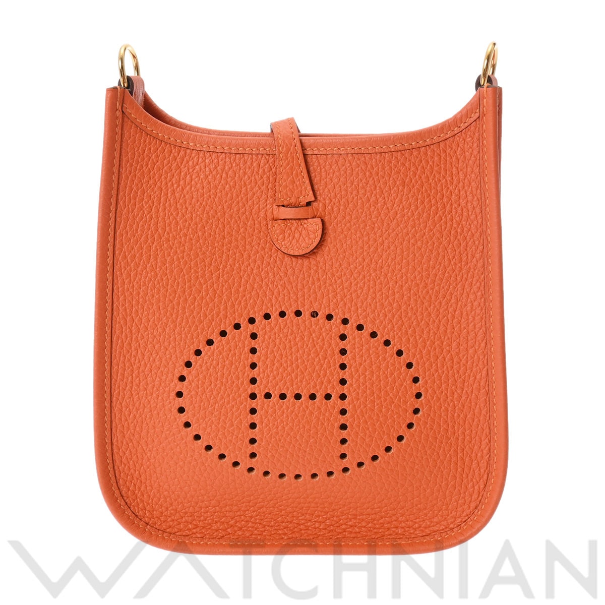 エルメス エヴリン TPM オレンジ/ゴールド金具 トリヨンクレマンス レディース バッグ 【中古】【bag】