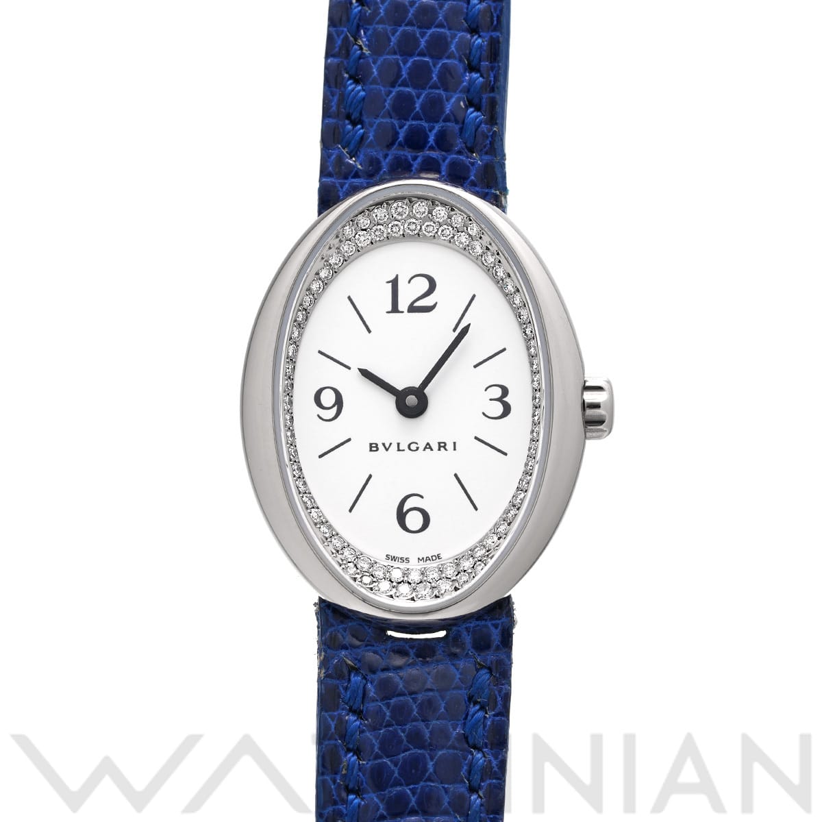ブルガリ オーバル OVW27G ホワイト/ダイヤモンド レディース 時計 【中古】【wristwatch】