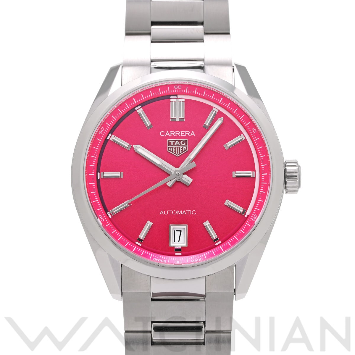 タグ ホイヤー カレラ デイト WBN2313.BA0001 ピンク メンズ 時計 【中古】【wristwatch】