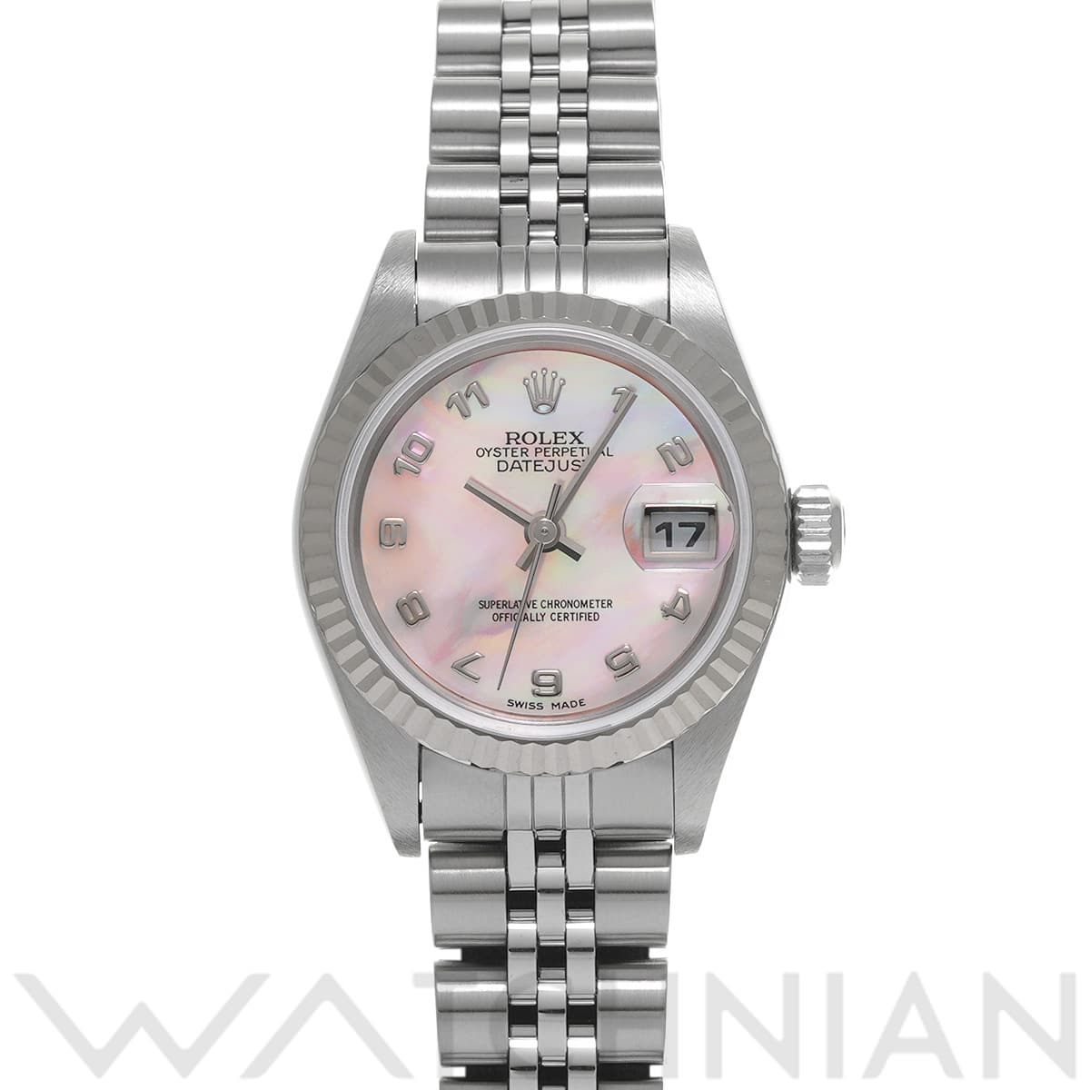 ロレックス レディ デイトジャスト 26 179174NA ピンクシェル レディース 時計 【中古】【wristwatch】