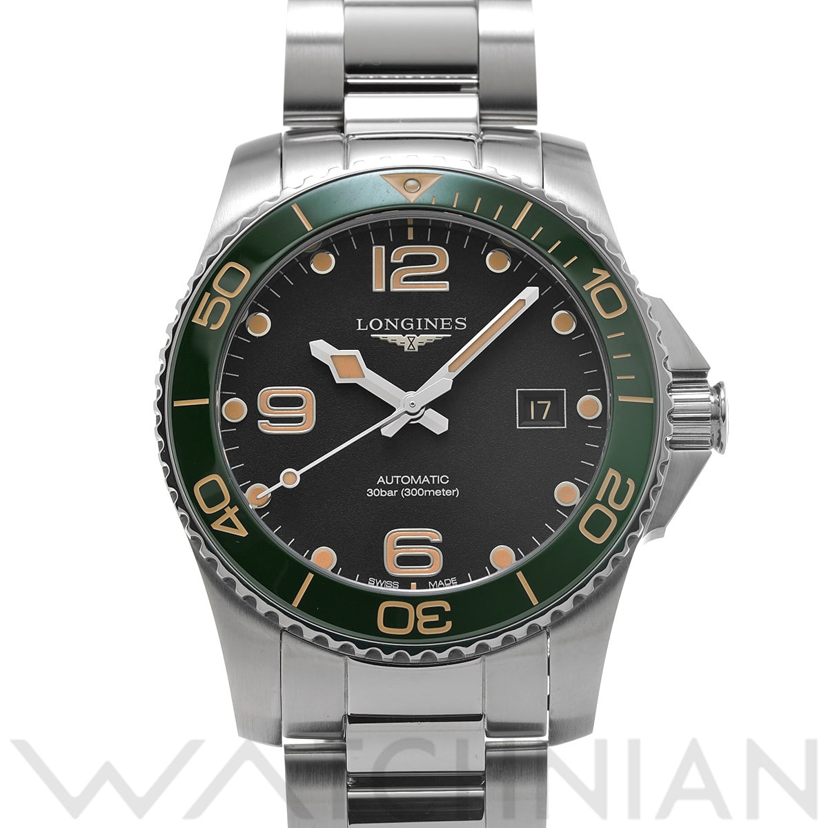 ロンジン ハイドロコンクエスト L3.781.4.05.6 ブラック メンズ 時計 【中古】【wristwatch】