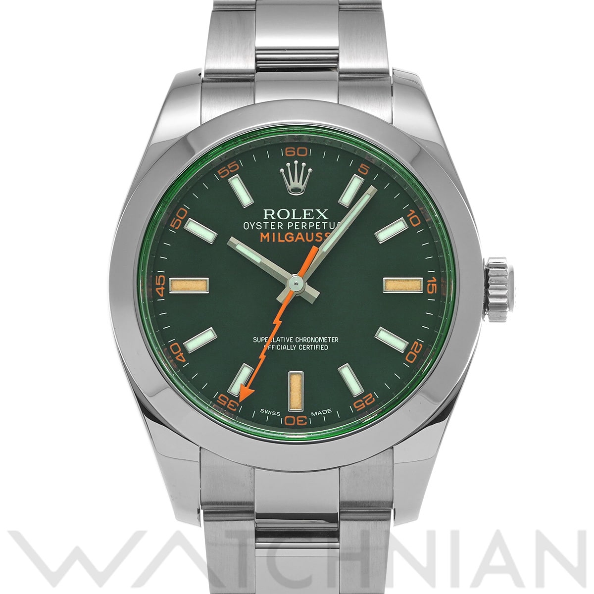 ロレックス ミルガウス 116400GV インテンスブラック メンズ 時計 【中古】【wristwatch】