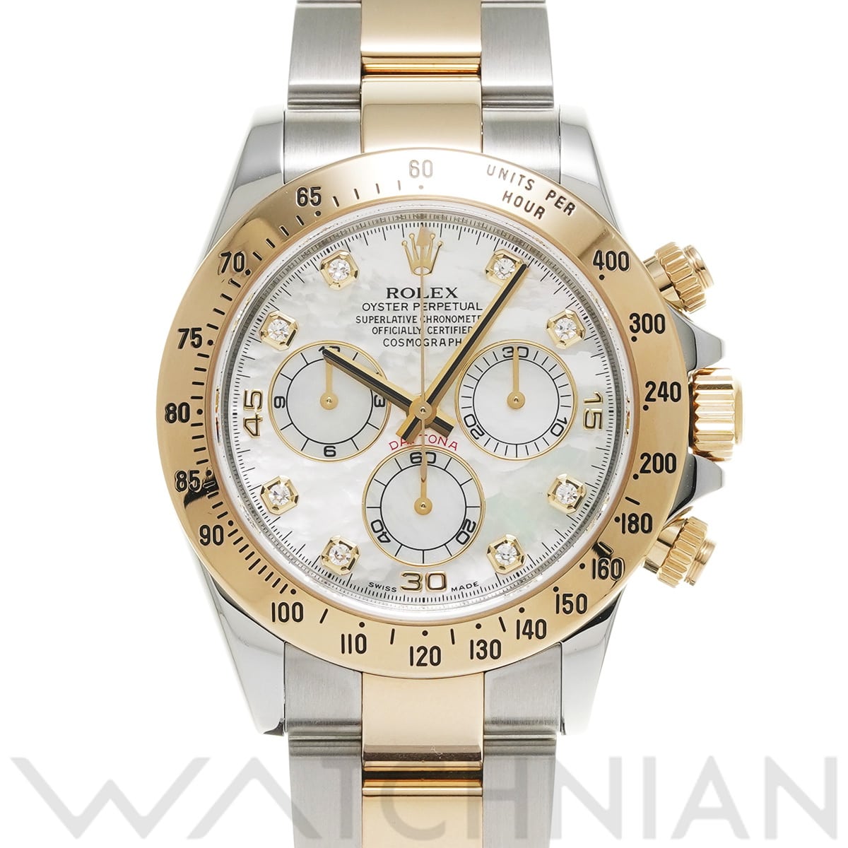 ロレックス コスモグラフ デイトナ 116523NG ホワイトシェル/ダイヤモンド メンズ 時計 【中古】【wristwatch】