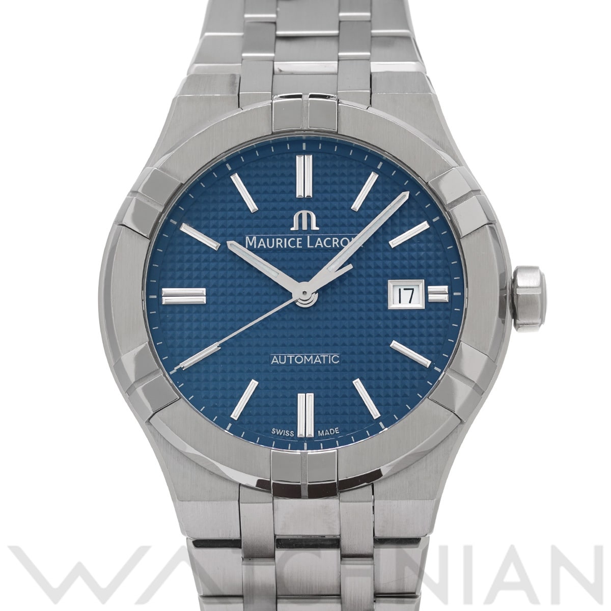 モーリス ラクロア アイコン オートマティック AI6008-SS002-430-2 ブルー メンズ 時計 【中古】【wristwatch】