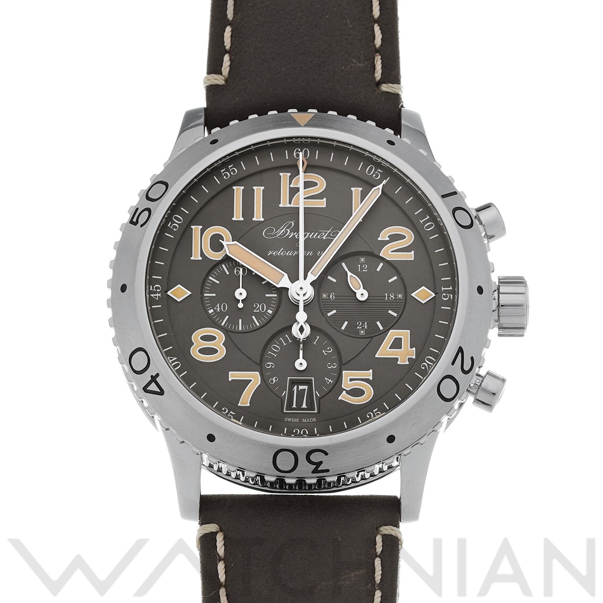 ブレゲ トランスアトランティック タイプXXI 3817ST/X2/3ZU スレートグレー メンズ 時計 【中古】【wristwatch】
