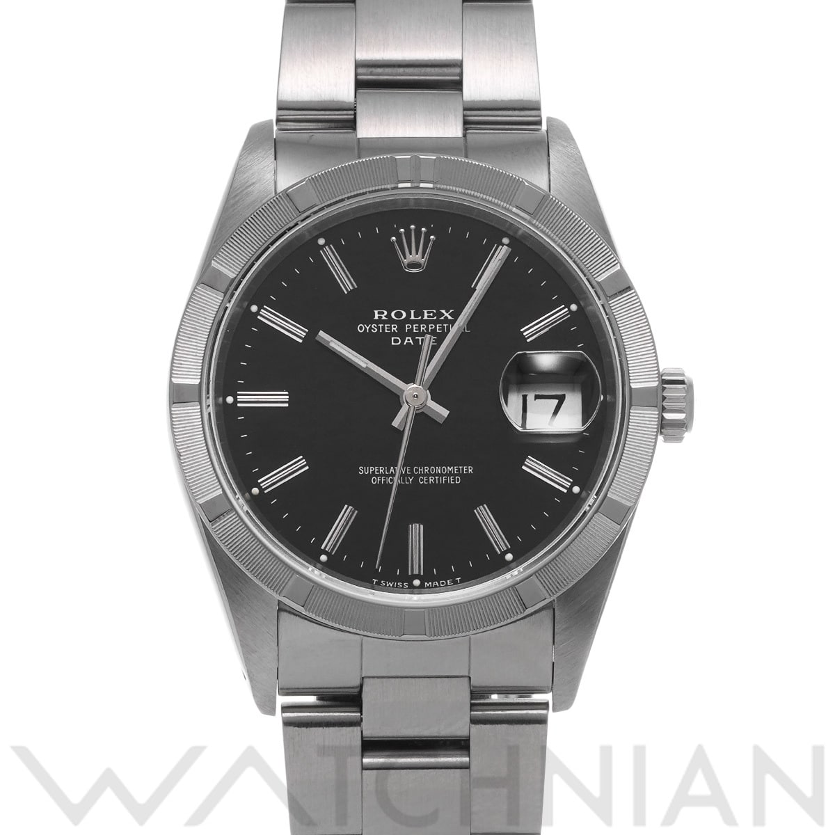 ロレックス オイスターパーペチュアル デイト 15210 ブラック メンズ 時計 【中古】【wristwatch】