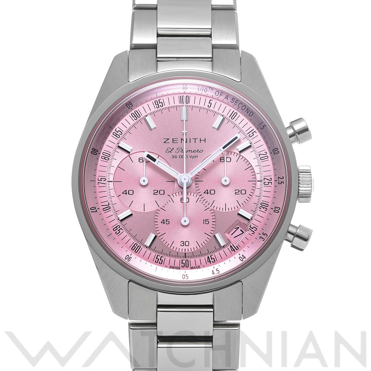ゼニス クロノマスター オリジナル ピンク エディション 38mm 乳がん支援モデル 03.3202.3600/33.M3200 ピンク ユニセックス 時計 【中古】【wristwatch】