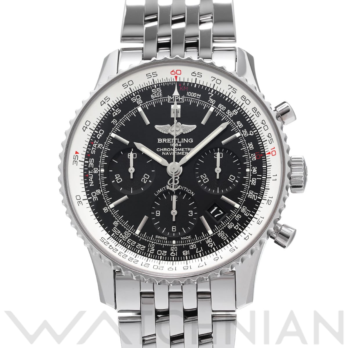 ブライトリング ナビタイマー 01 ブラックブラック AB01211Y/BE65 ブラック/ブラック メンズ 時計 【中古】【wristwatch】