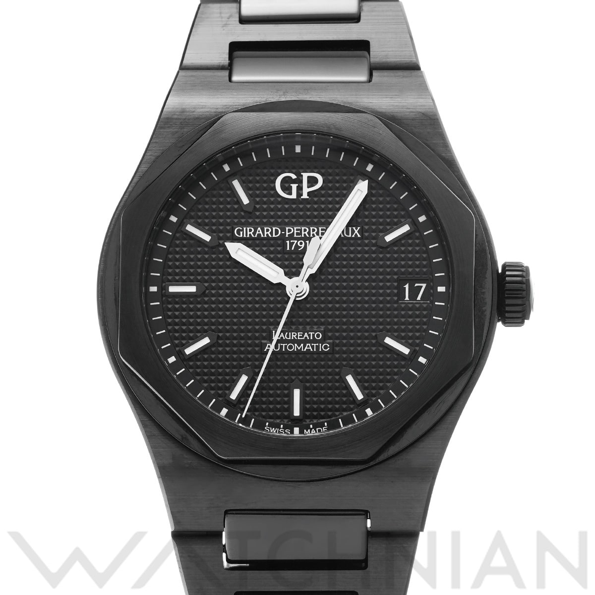 ジラール ペルゴ ロレアート 42mm 81010-32-631-32A ブラック メンズ 時計 【中古】【wristwatch】