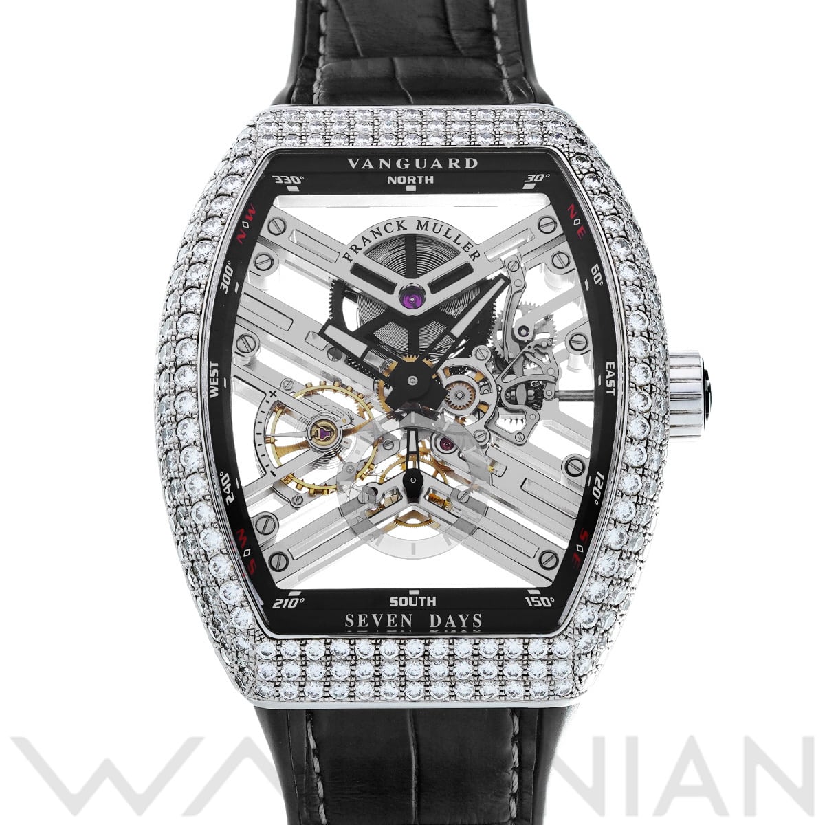 フランクミュラー ヴァンガード 7デイズ パワーリザーブ スケルトン V45S6SQTD ACNR スケルトン メンズ 時計 【中古】【wristwatch】