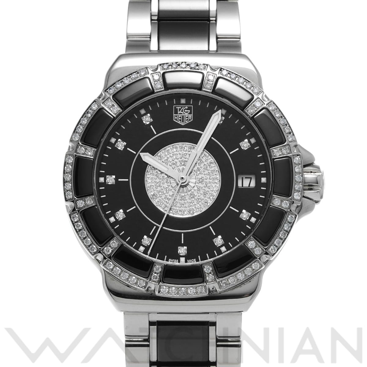 タグ ホイヤー フォーミュラ1 クォーツ WAH1219.BA0859 ブラック/ダイヤモンド レディース 時計 【中古】【wristwatch】
