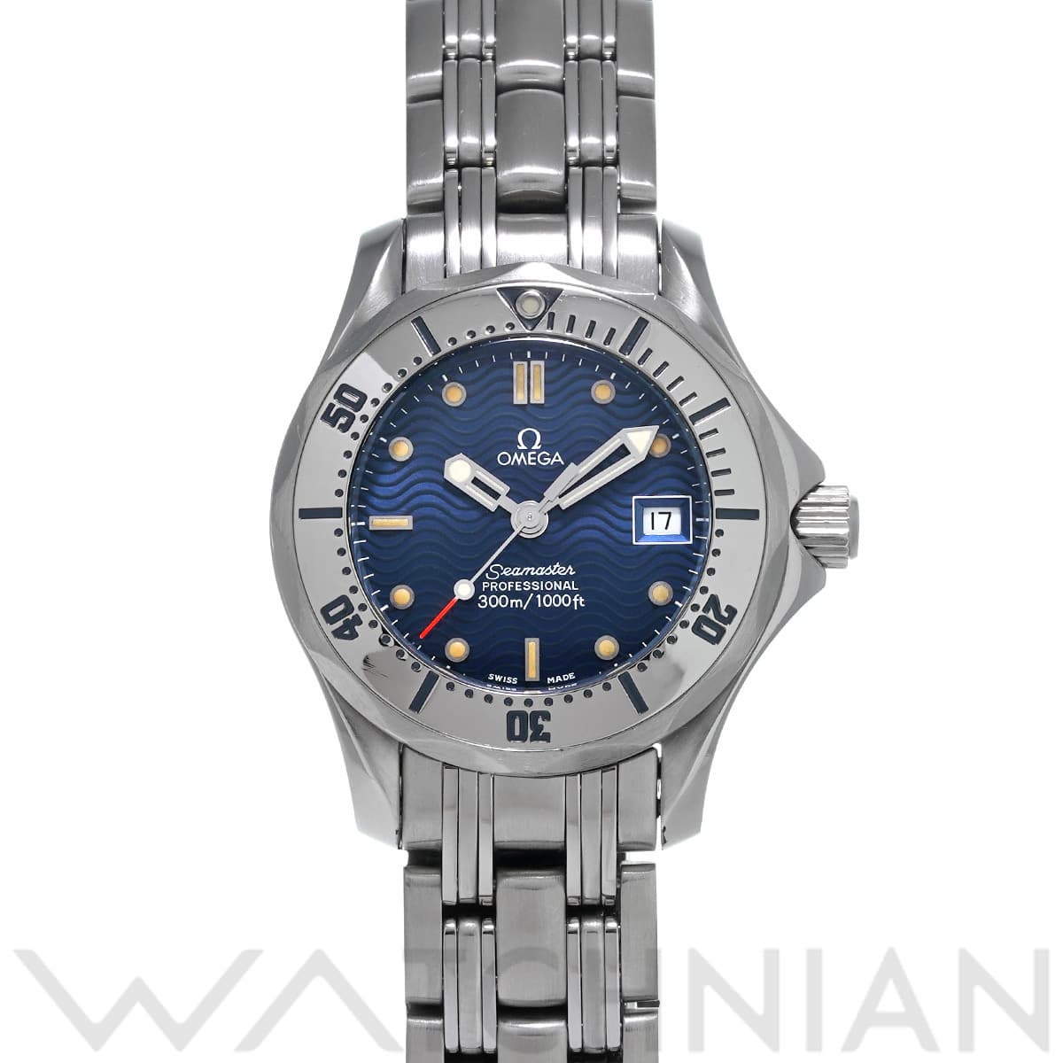 オメガ シーマスター 300 2582.80 ブルー レディース 時計 【中古】【wristwatch】