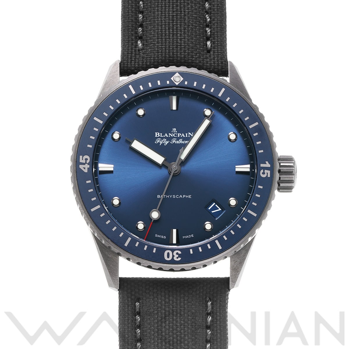 ブランパン フィフティ ファゾムス バチスカーフ 5000 0240 O52A ブルー メンズ 時計 【中古】【wristwatch】