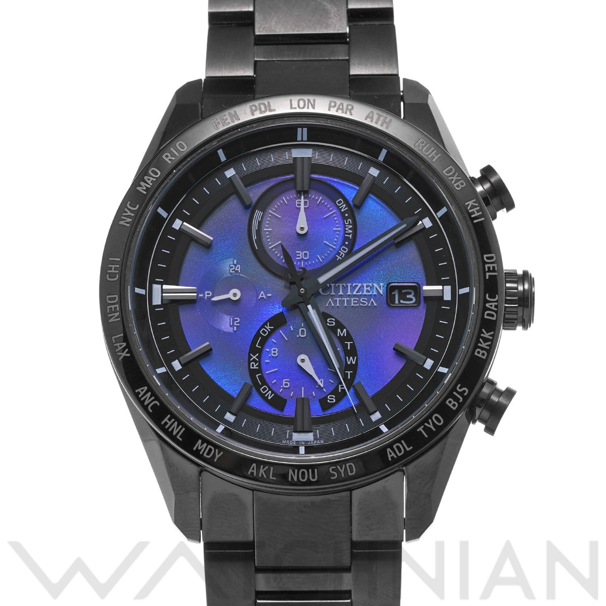 シチズン アテッサ ACT Line HAKUTO-Rエディション AT8285-68Z パープル メンズ 時計 【中古】【wristwatch】