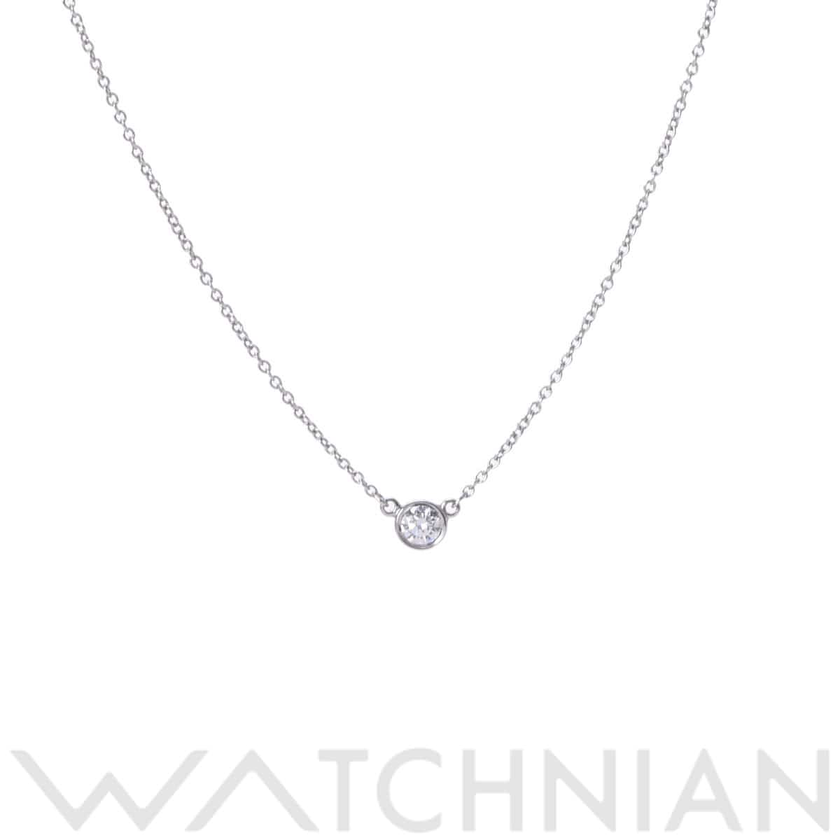 ティファニー バイザヤード ネックレス シルバー Pt950プラチナ レディース ジュエリー 【中古】【jewelry】