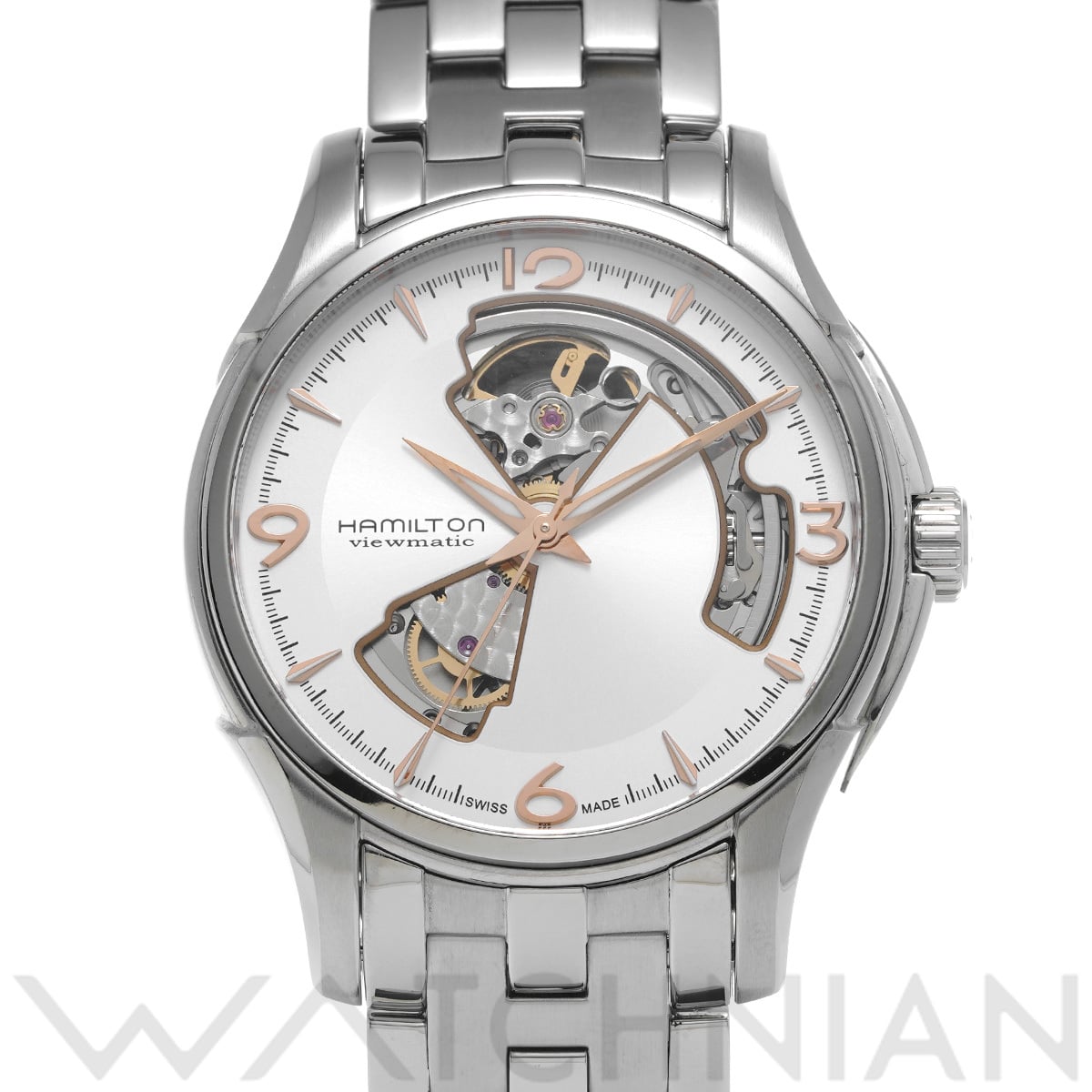 ハミルトン ジャズマスター オープンハート H32565155 シルバー メンズ 時計 【中古】【wristwatch】