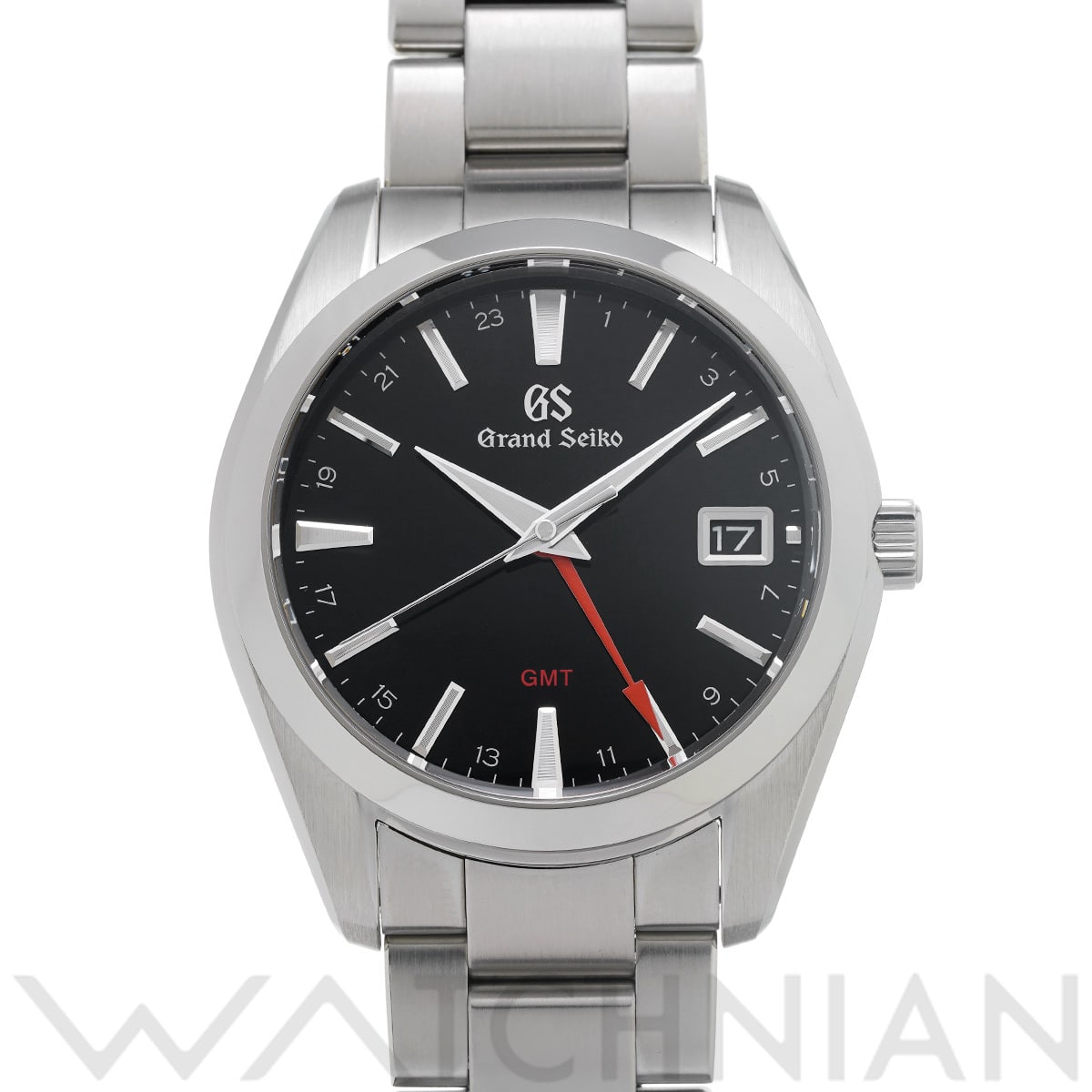 グランドセイコー ヘリテージコレクション クォーツ GMT SBGN013 ブラック メンズ 時計 【中古】【wristwatch】