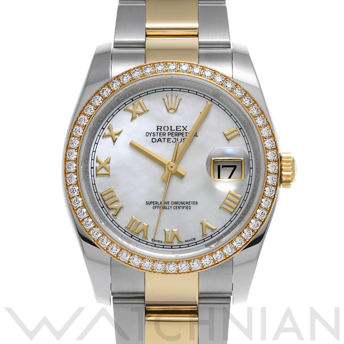 ロレックス デイトジャスト 36 116243NR ホワイトシェル メンズ 時計 【中古】【wristwatch】