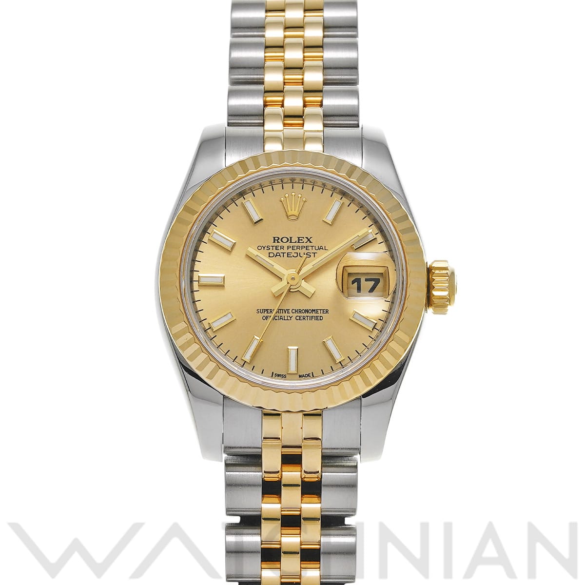 ロレックス デイトジャスト 179173 シャンパン レディース 時計 【中古】【wristwatch】