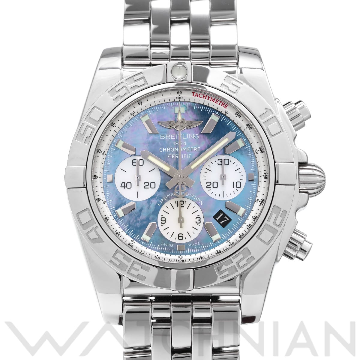 ブライトリング クロノマット 44 A011BWJPA ブラックシェル/ホワイトシェル メンズ 時計 【中古】【wristwatch】