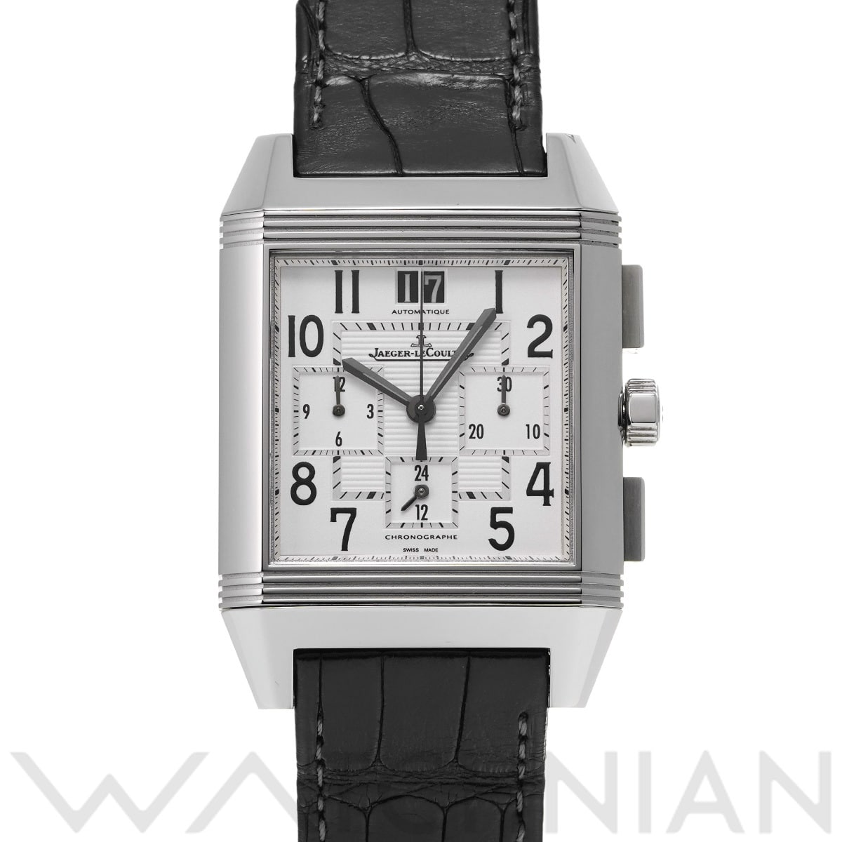 ジャガー ルクルト レベルソ スクアドラ クロノグラフ GMT Q7018120 シルバー メンズ 時計 【中古】【wristwatch】