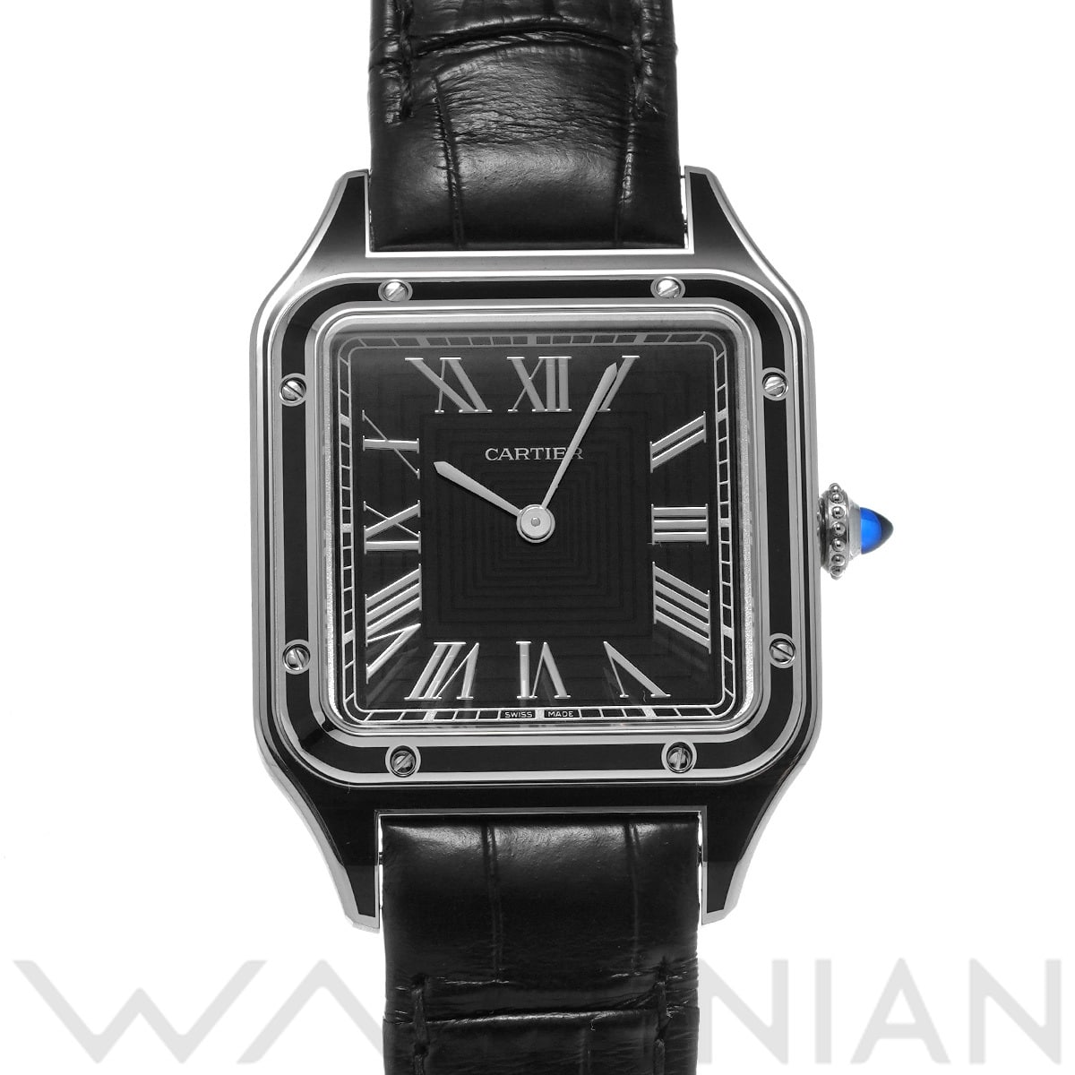 カルティエ サントス デュモン LM WSSA0046 ブラック メンズ 時計 【中古】【wristwatch】