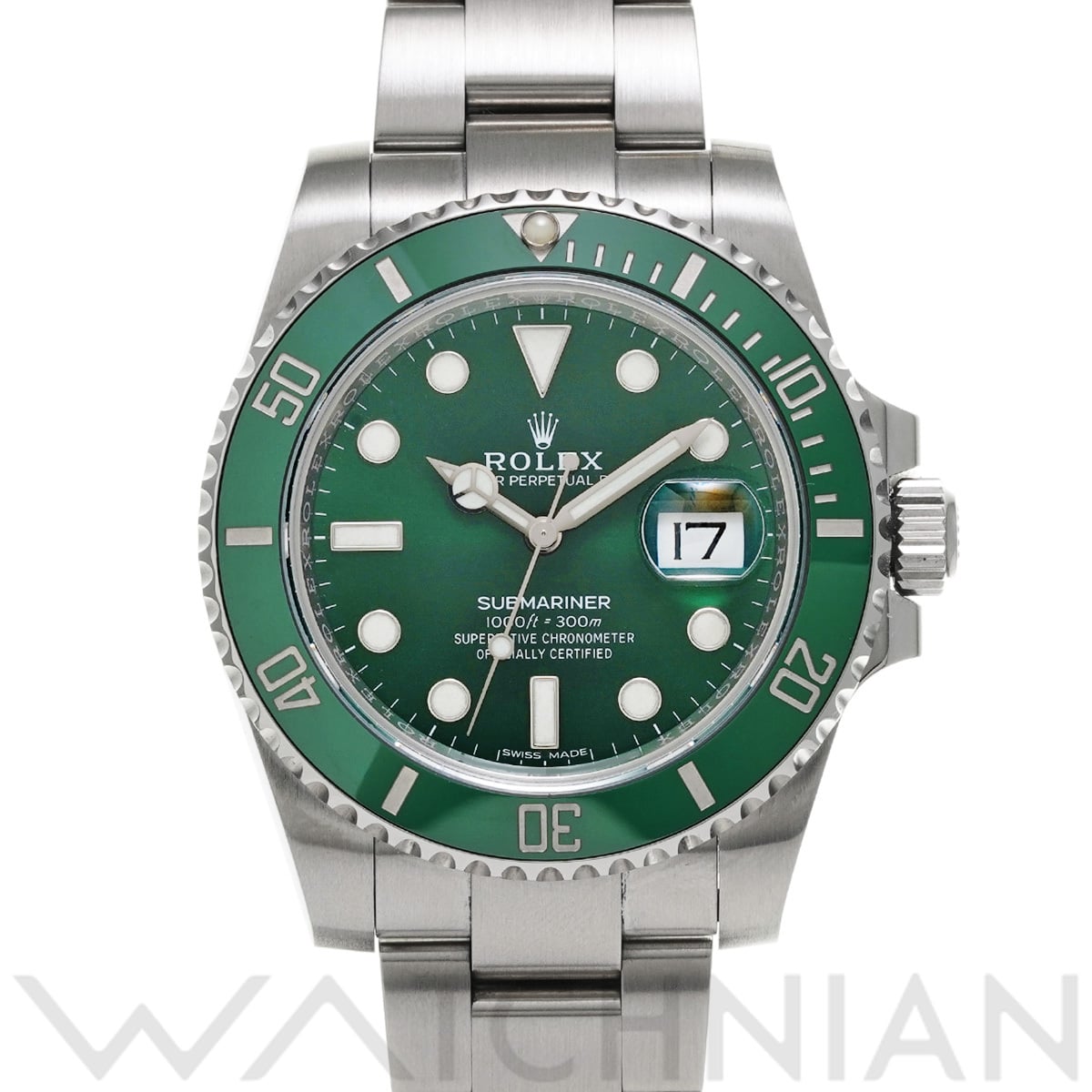 ロレックス サブマリーナ デイト 116610LV グリーン メンズ 時計 【中古】【wristwatch】