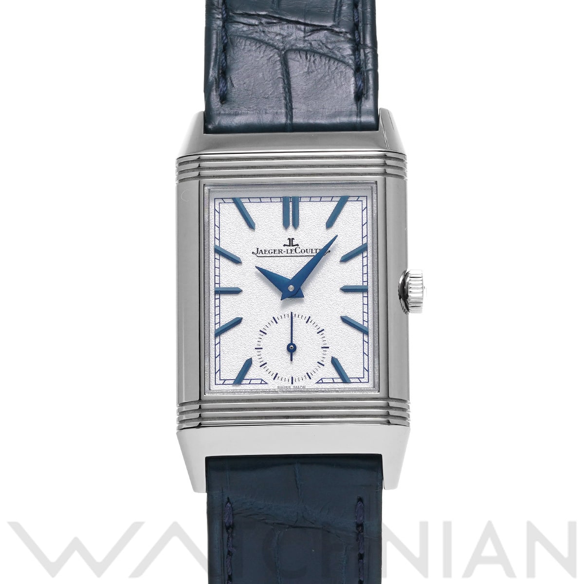 ジャガー ルクルト レベルソ トリビュート デュオ Q3908420 シルバー/ブルー メンズ 時計 【中古】【wristwatch】