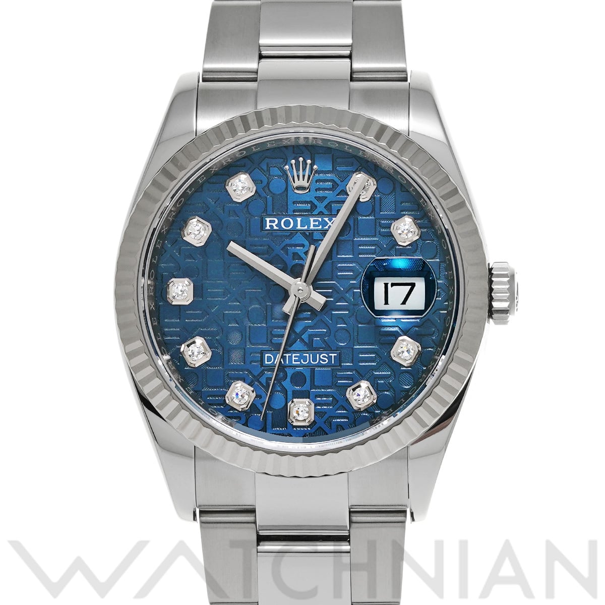 ロレックス デイトジャスト 36 126234G ブルーコンピュータ/ダイヤモンド メンズ 時計 【中古】【wristwatch】