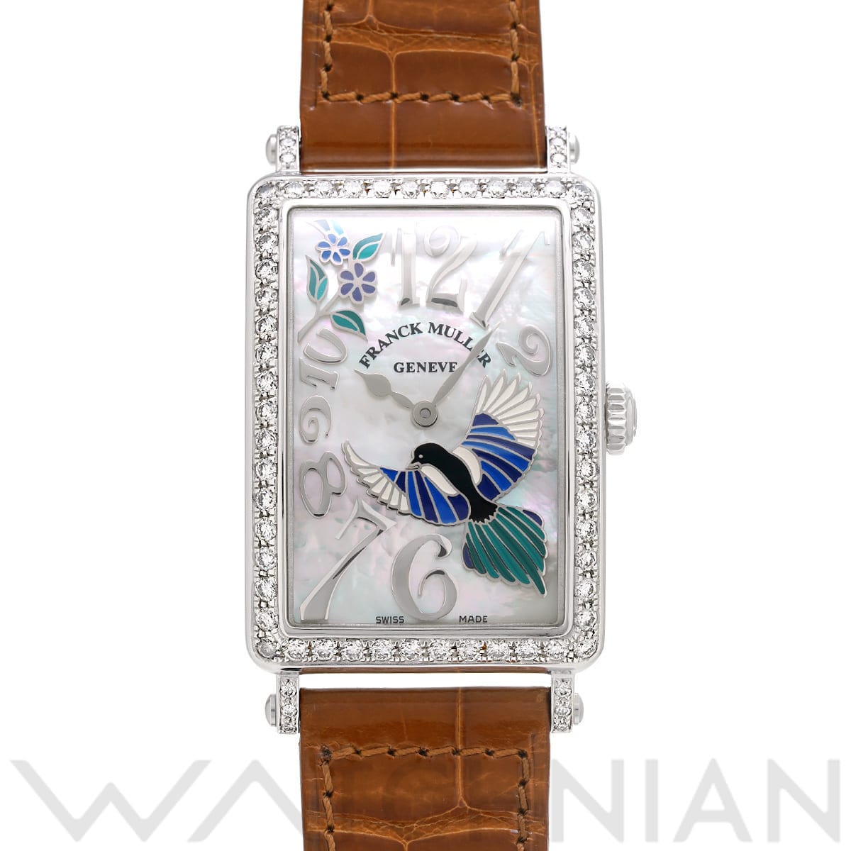フランクミュラー ロングアイランド ハッピーマグパイ 952 QZ REL BU MOP D 1R ホワイトシェル レディース 時計 【中古】【wristwatch】