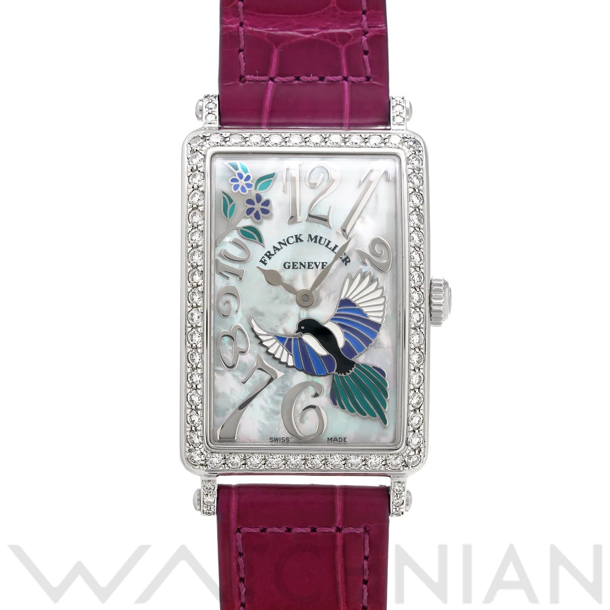 フランクミュラー ロングアイランド ハッピーマグパイ 952 QZ REL BU MOP D 1R ホワイトシェル レディース 時計 【中古】【wristwatch】