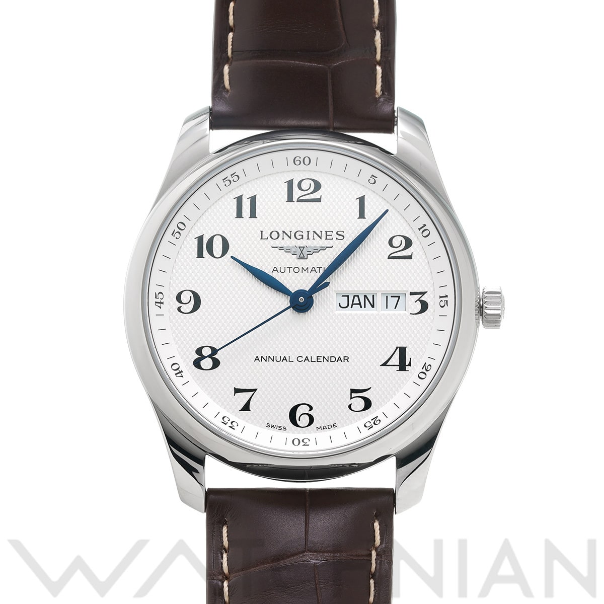 ロンジン マスターコレクション アニュアルカレンダー L2.910.4.78.3 シルバー メンズ 時計 【中古】【wristwatch】